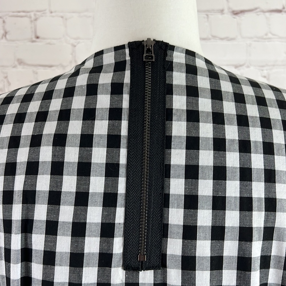 Anthropologie The Korner Black White Gingham Dress Size Large NWT - Picture 7 of 13